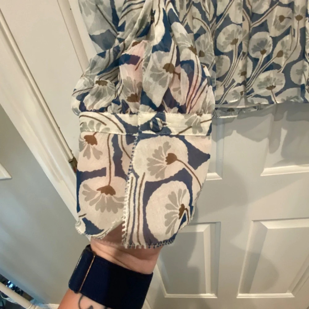 Rebecca Taylor Deco Fleur Silk Floral Blouse/Mu;ticolor, 16717 - Picture 6 of 16